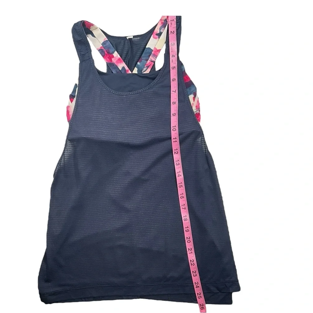 Lululemon Stash It Tank Inky‎ Floral Ghost Inkwell Bumble Berry Size 6